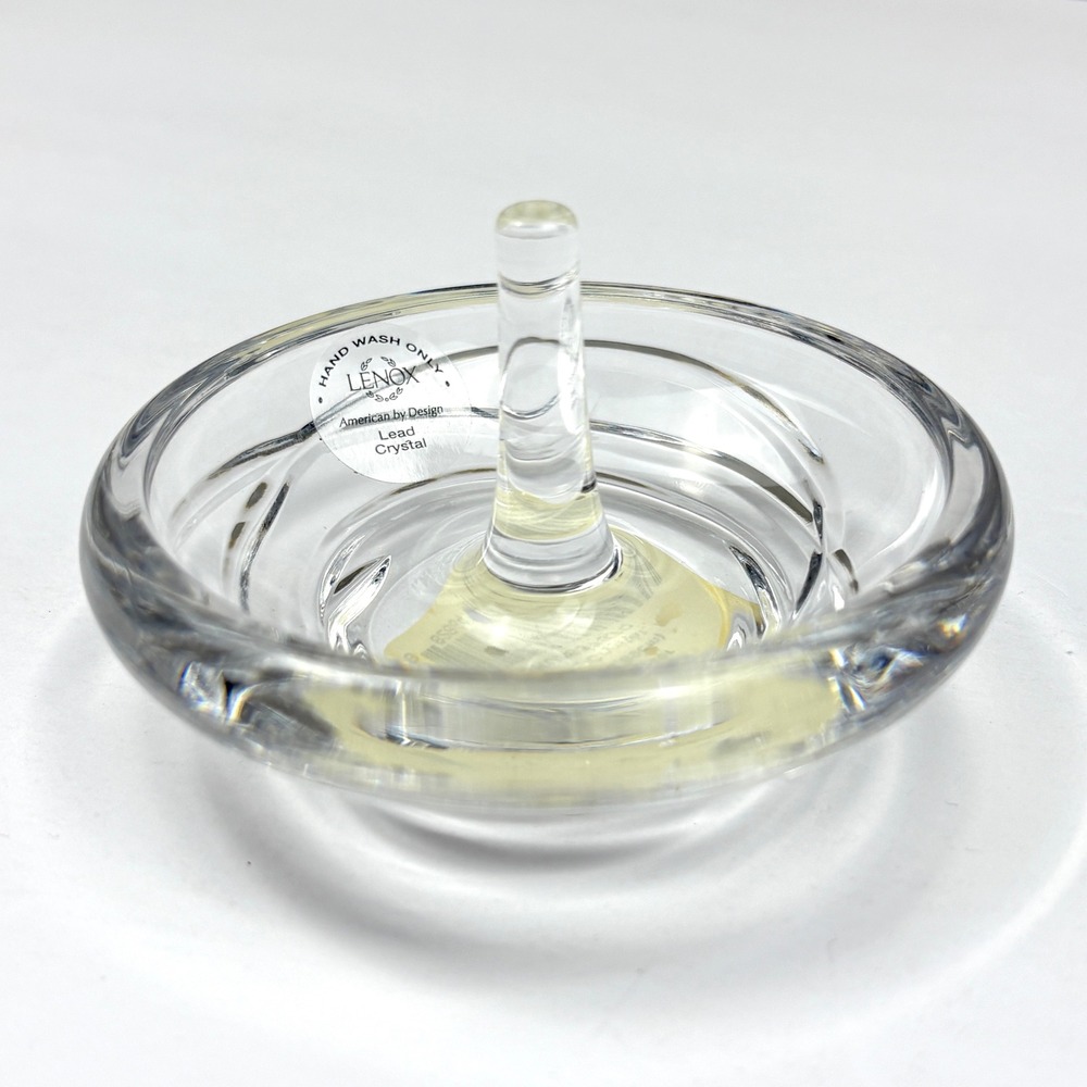 Lenox Adorn Crystal Ring Holder Lead Crystal Jewelry Dish Engagement Gift New